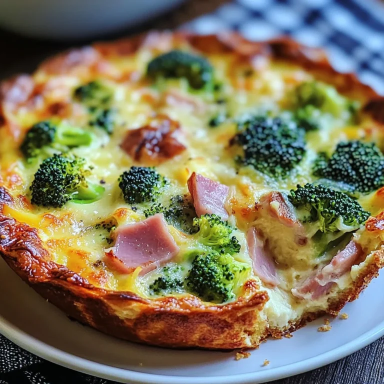 Clafoutis salé brocoli jambon de poulet