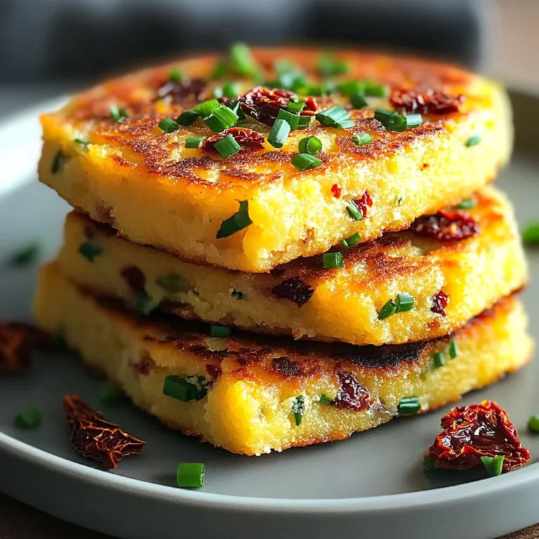 Galettes de Polenta aux Tomates Séchées
