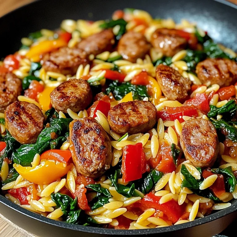 Poêlée Saucisse et Orzo