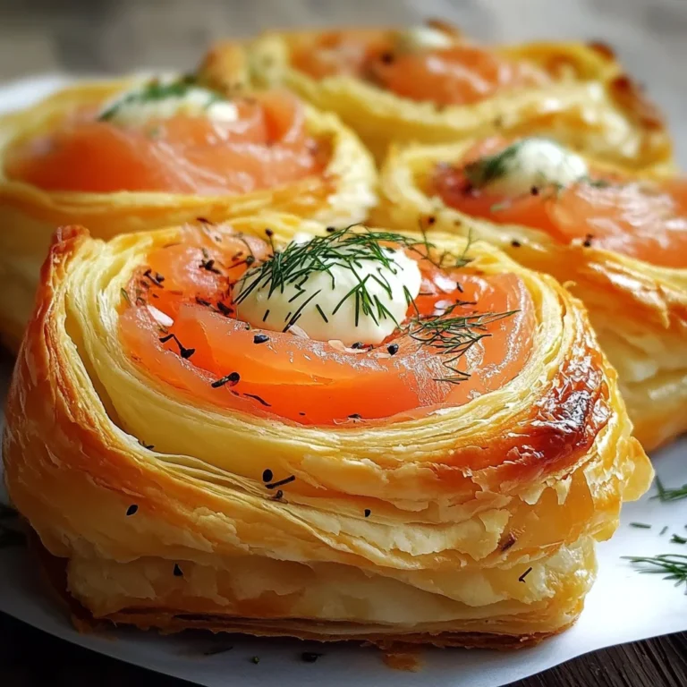 Roulés feuilletés saumon fromage