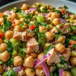 Salade rapide pois chiches thon