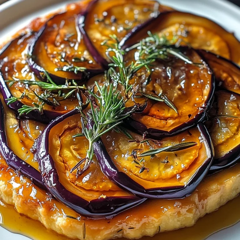 Tarte tatin aux aubergines