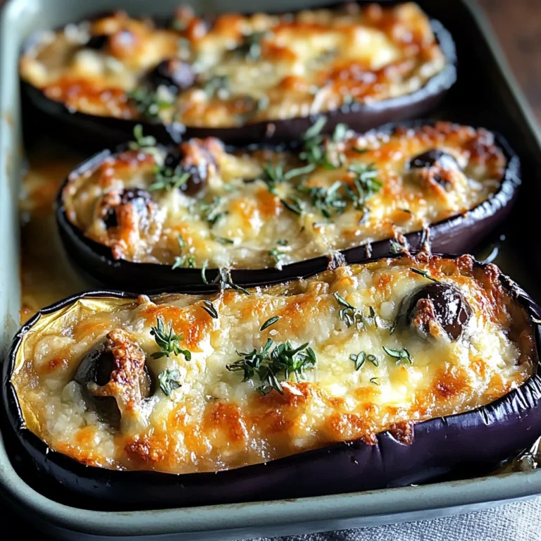 Aubergines gratinées mozzarella olives