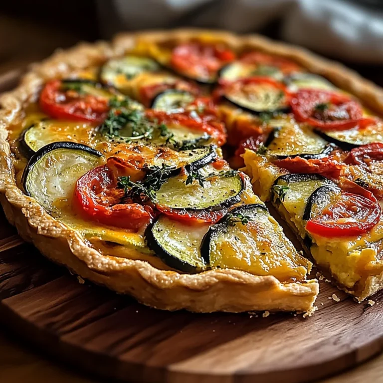 Tarte aux légumes colorés